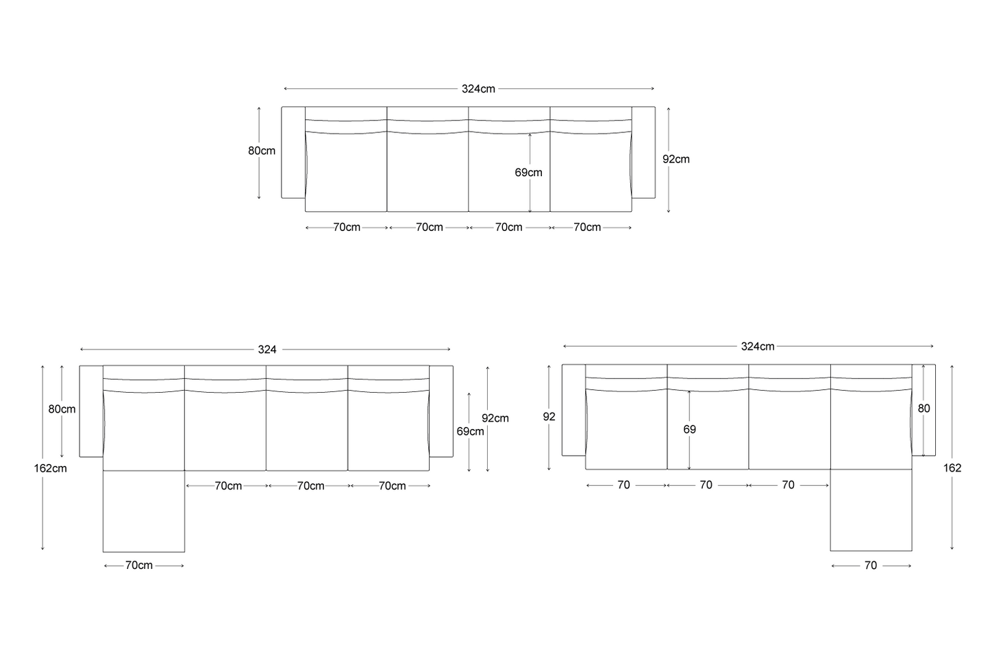 Viersitzer-Sofa Model 03